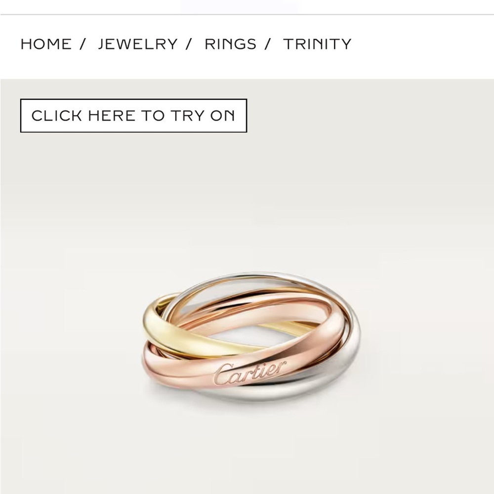 Cartier Trinity Ring Size 58